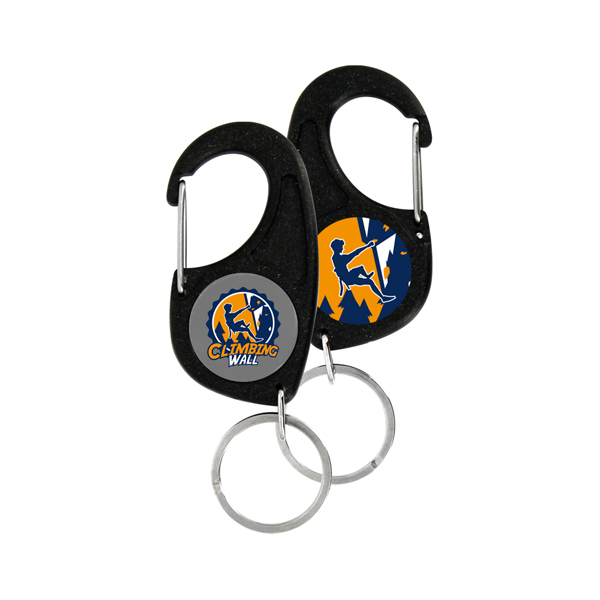 Porte clés- anneau à clé de couleur 25mm avec mousqueton